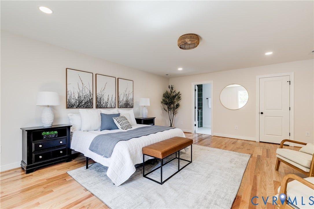 404 W 31st Street, Woodland Heights, Richmond, VA 23225 Recessed lighting, wood-finish flooring, interior panel door, and ceiling-mounted light fixture