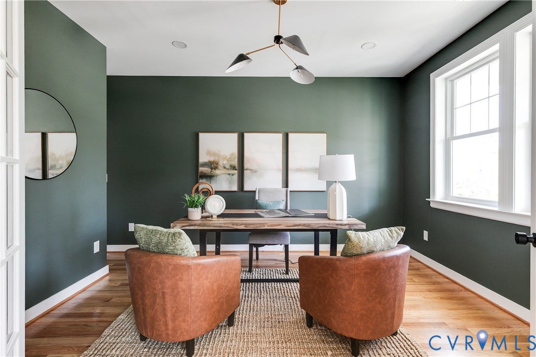 404 W 31st Street, Woodland Heights, Richmond, VA 23225 Hardwood-finish flooring, recessed lighting, and a modern ceiling light fixture
