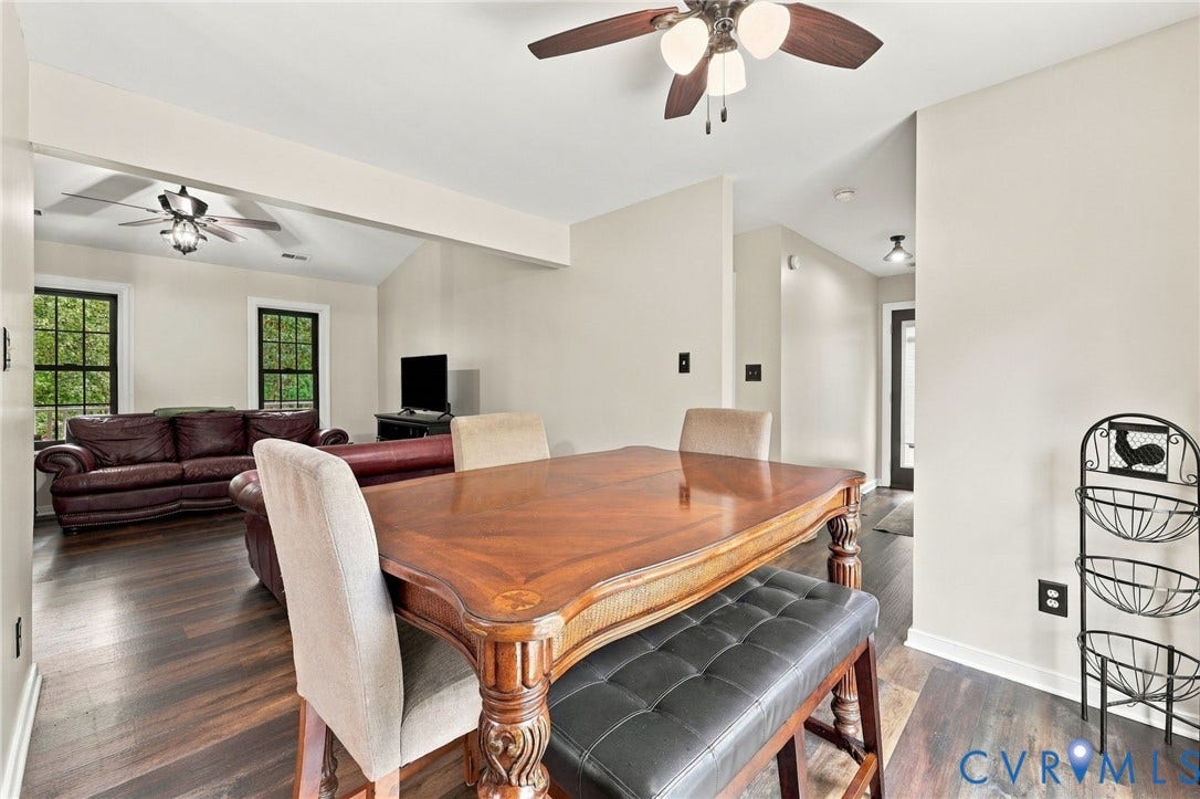 133 Ford Road, Bumpass, VA 23024 Wood-finish flooring, recessed lighting, and ceiling fan