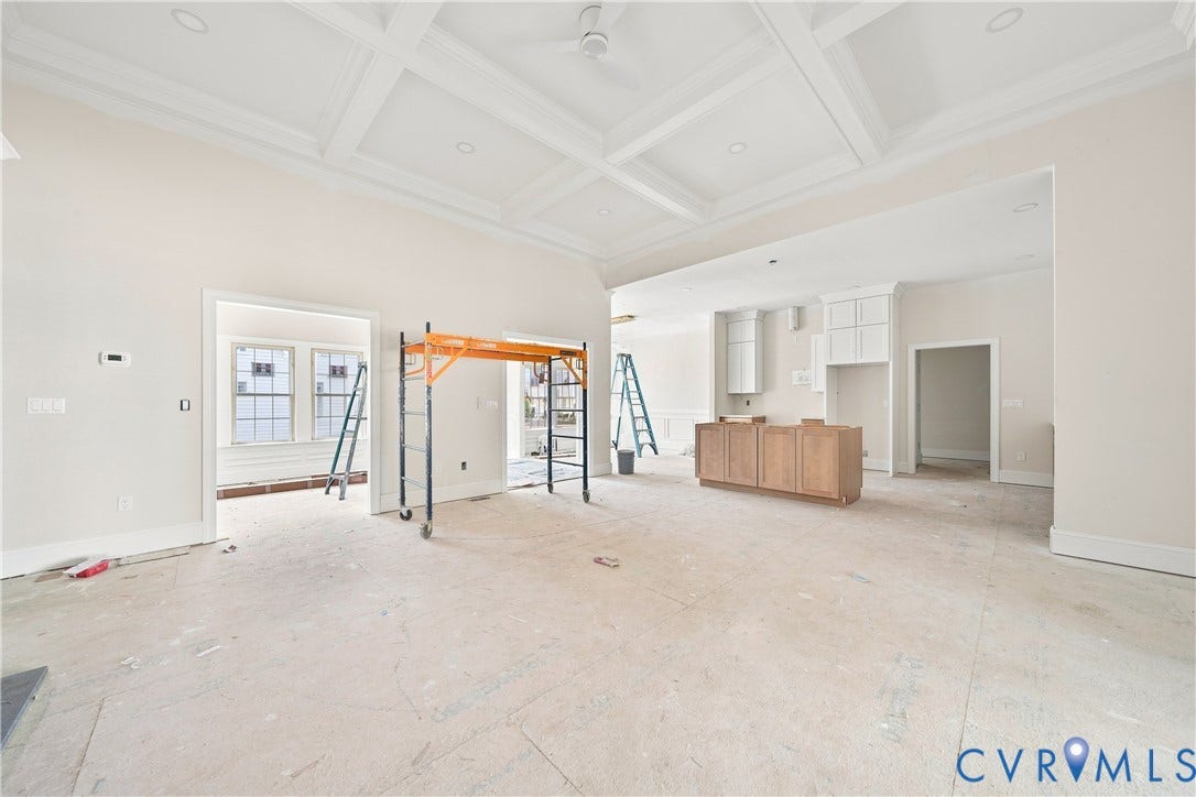 13216 Bradley Bridge Road, Chester, VA 23831 Coffered ceiling with recessed lighting