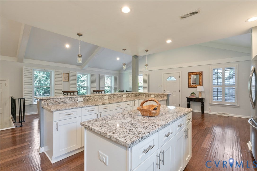 4327 Wakefield Road, Stratford Hills, Richmond, VA 23235 Vaulted ceilings, recessed lighting, and wood-finish flooring