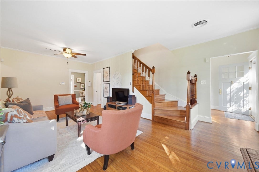 2406 McRae Road, Richmond, VA 23235 Oak hardwood floors bring natural warmth and character to the main living area