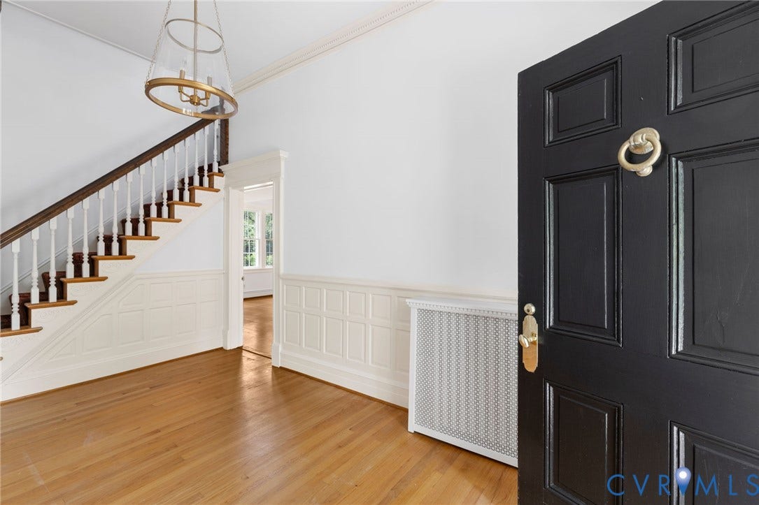 Looking into foyer from front door