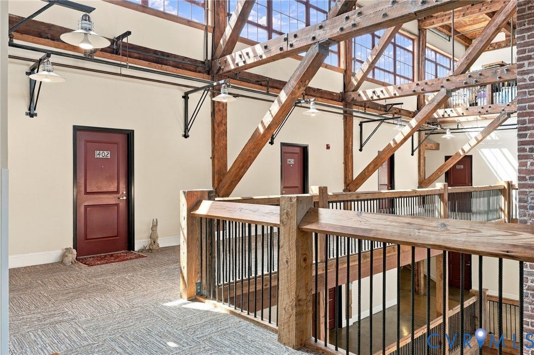 815 Porter Street, #U106, Manchester, Richmond, VA 23224 The light-flooded atrium is loft-living at its best.