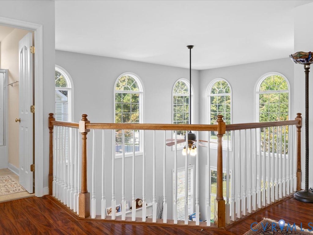 loft area on level 2 overlooks living area - great natural light!
