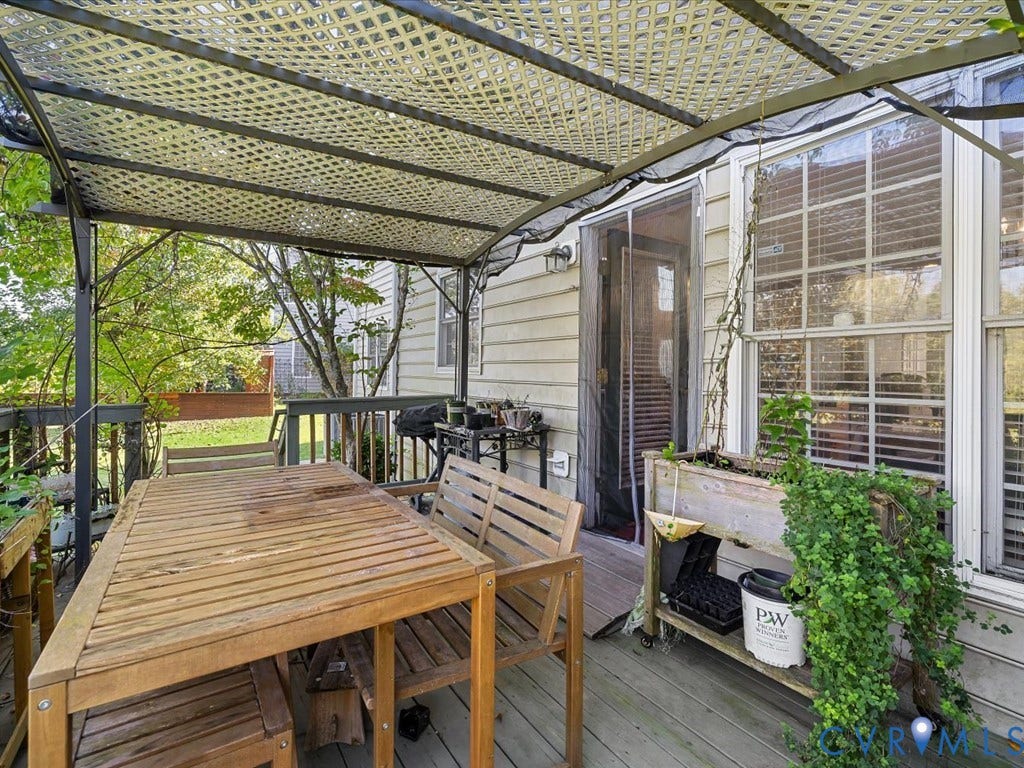 back deck is with view
