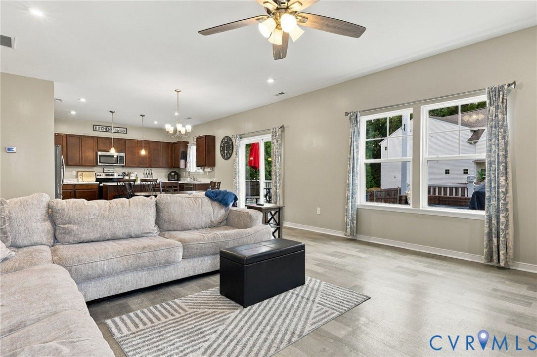Spacious family room with abundant natural light.
