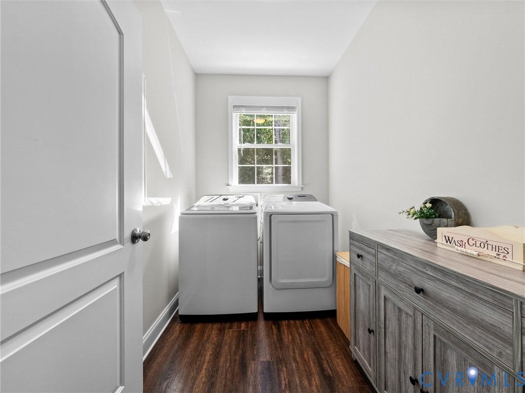 5927 Trenholm Village Drive, Trenholm Village, Powhatan, VA 23139 Wood-finish flooring, white walls, and a window providing natural light
