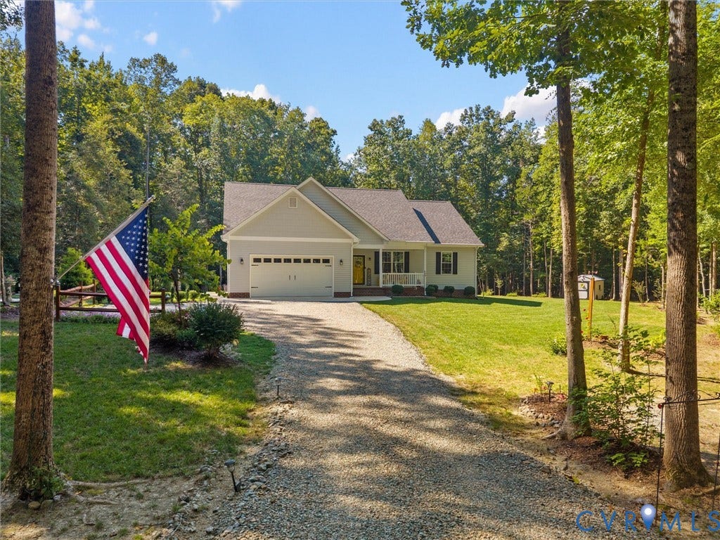 5927 Trenholm Village Drive, Trenholm Village, Powhatan, VA 23139 Light-colored siding exterior with a dark shingled roof