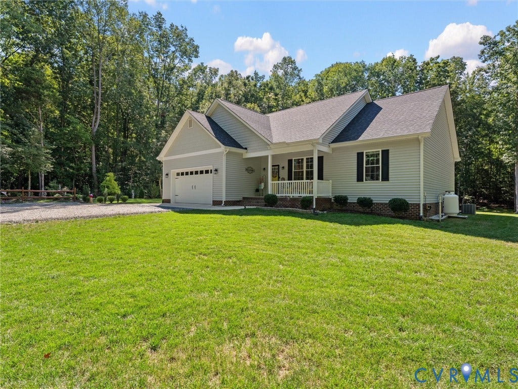 5927 Trenholm Village Drive, Trenholm Village, Powhatan, VA 23139 Light-toned siding exterior with a dark shingle roof