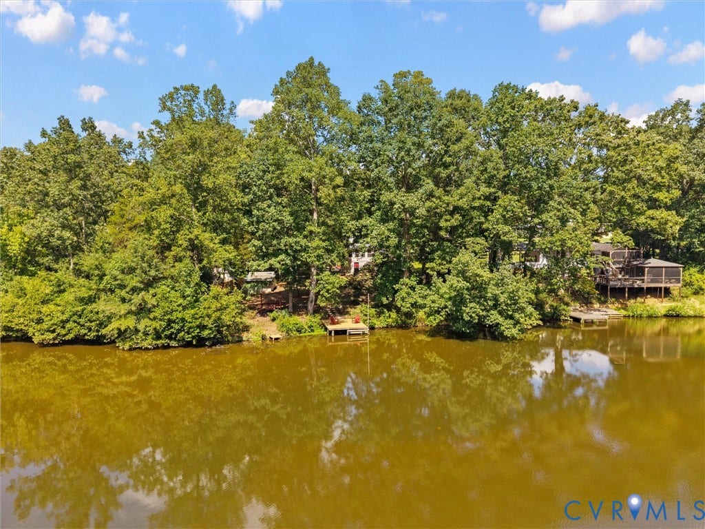 2135 Lakeview Drive, Lake Shawnee, Powhatan, VA 23139 Wooded waterfront property featuring a private dock