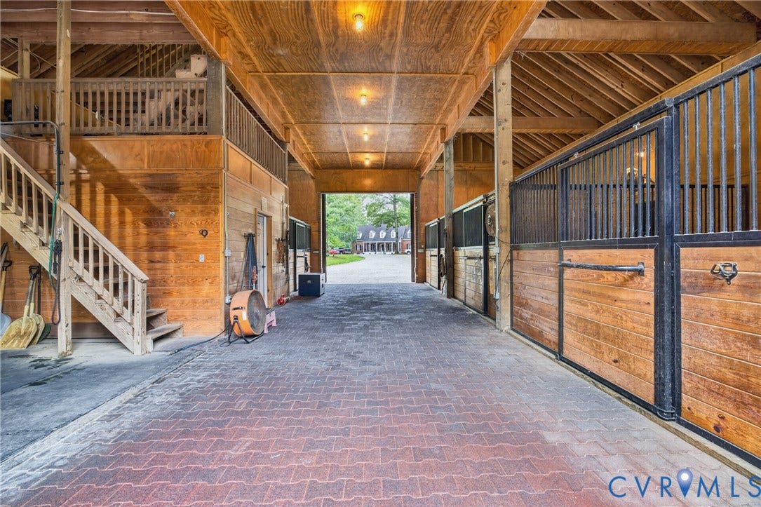 1108 Shallow Well Road, Manakin Sabot, VA 23103 Sturdy barn structure with wood paneling and exposed beams