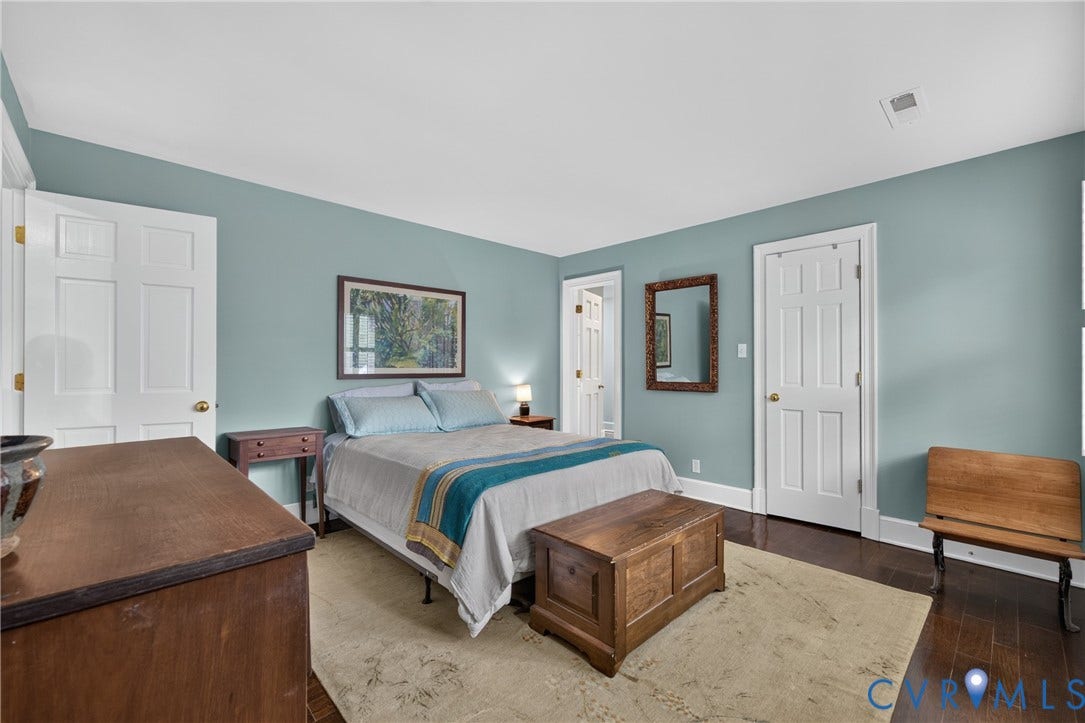 1108 Shallow Well Road, Manakin Sabot, VA 23103 Hardwood flooring, painted walls, white trim, and panel doors