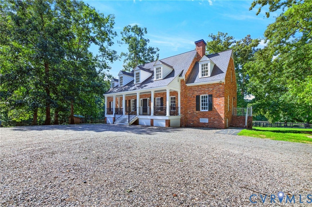 1108 Shallow Well Road, Manakin Sabot, VA 23103 Brick exterior with a gabled roof and multiple dormer windows