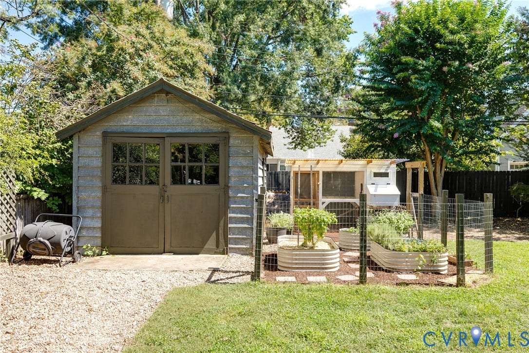 4015 Mount Vernon Street, Bellevue, Richmond, VA 23227 Storage shed with gambrel roof and double doors
