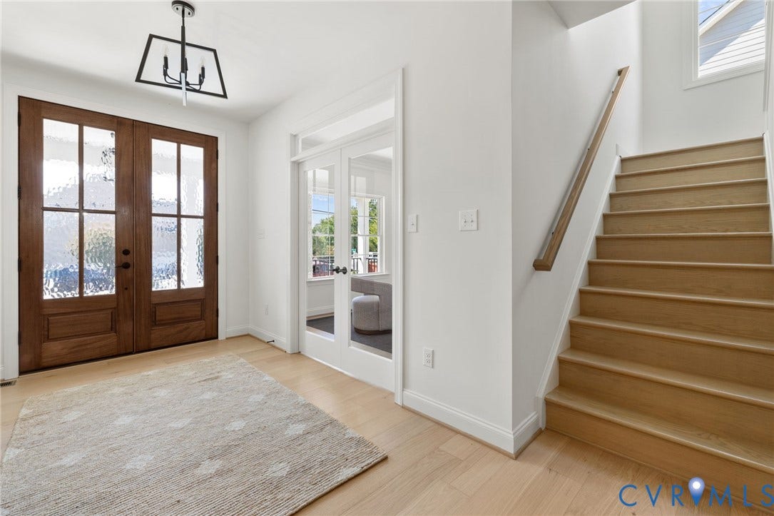2871 Old Pump Road, The Preserve At John Rolfe, Henrico, VA 23233 Double wooden entry doors with frosted glass panels