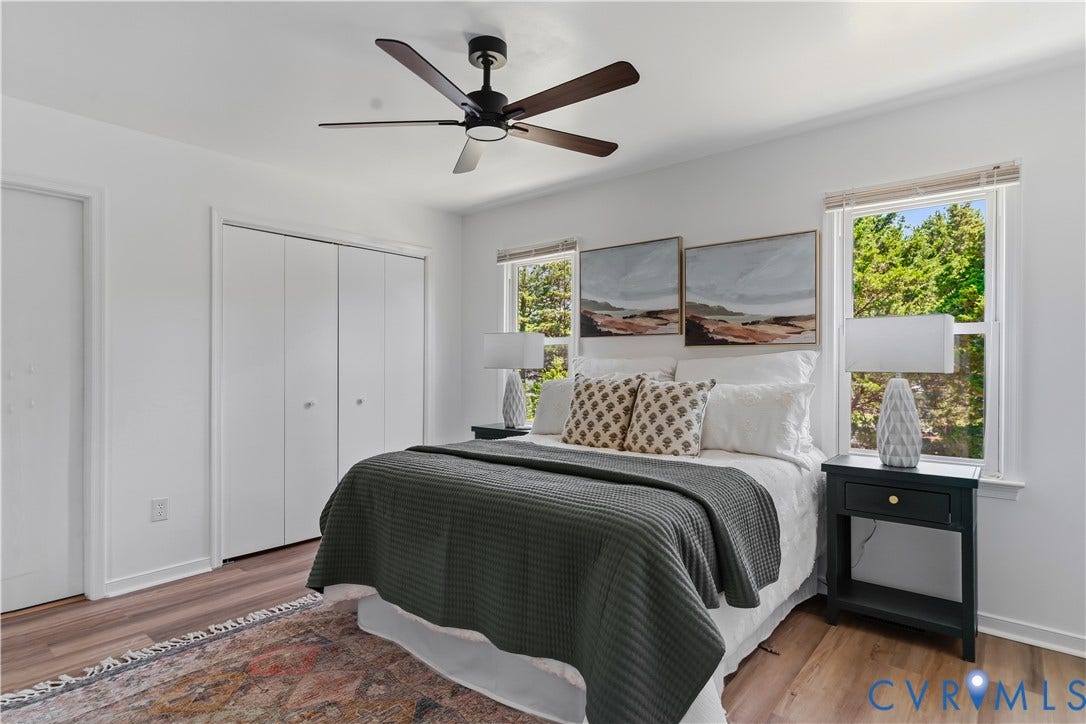 952 Pleasant Street, Henrico, VA 23223 Recessed lighting, wood-finish flooring, and a ceiling fan with light fixture