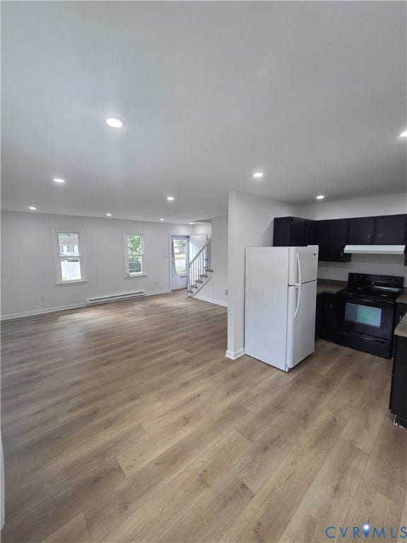 6004 Simplicity Court, Chesterfield, VA 23832 Open-concept living space with wood-finish flooring, recessed lighting, and white walls