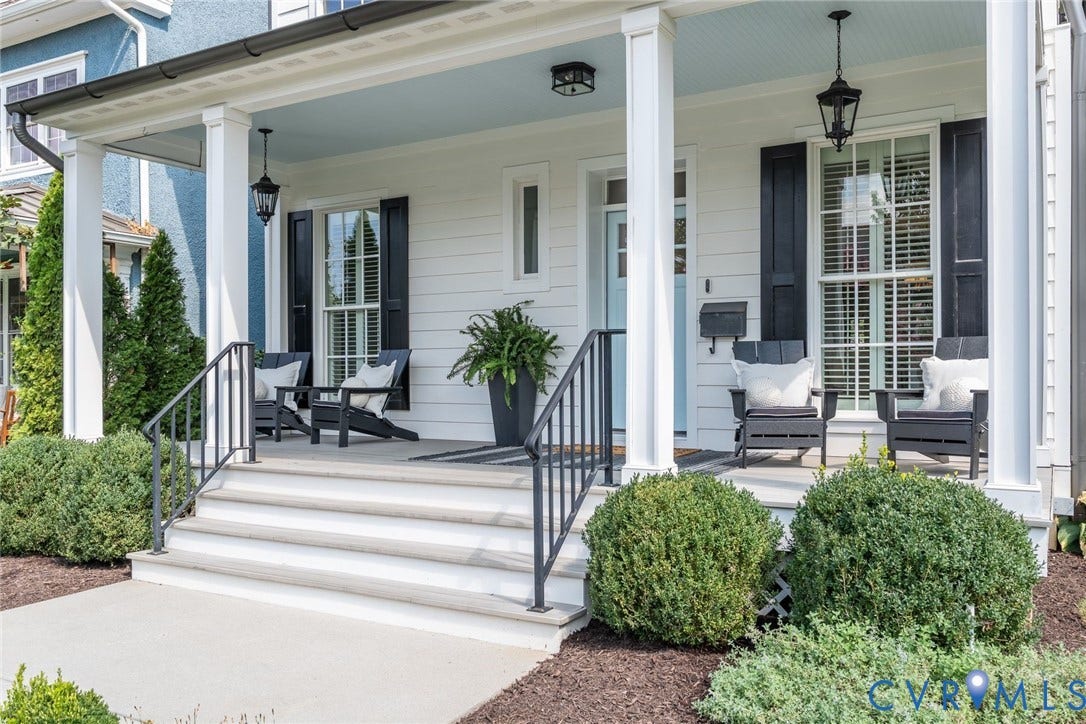 Deep front porch for greeting neighbors