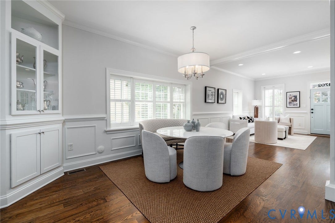 Easy flow from dining area to family room and kitchen