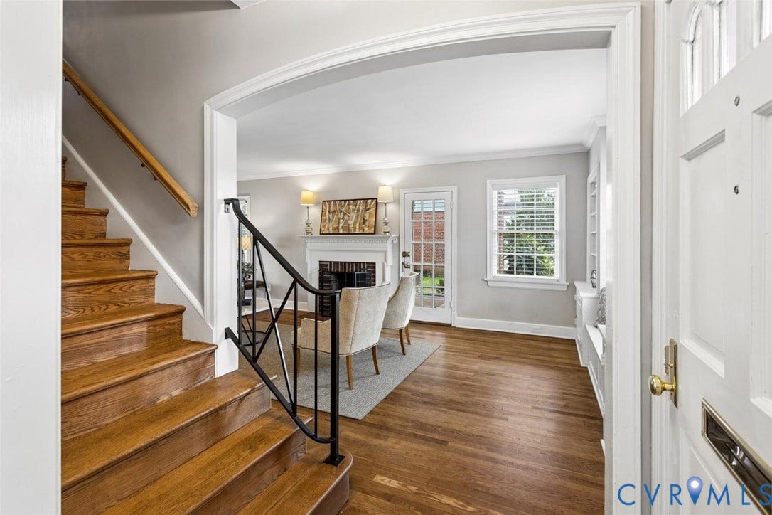 1316 Brookland Parkway, Richmond, VA 23227 Hardwood staircase with wrought iron railing