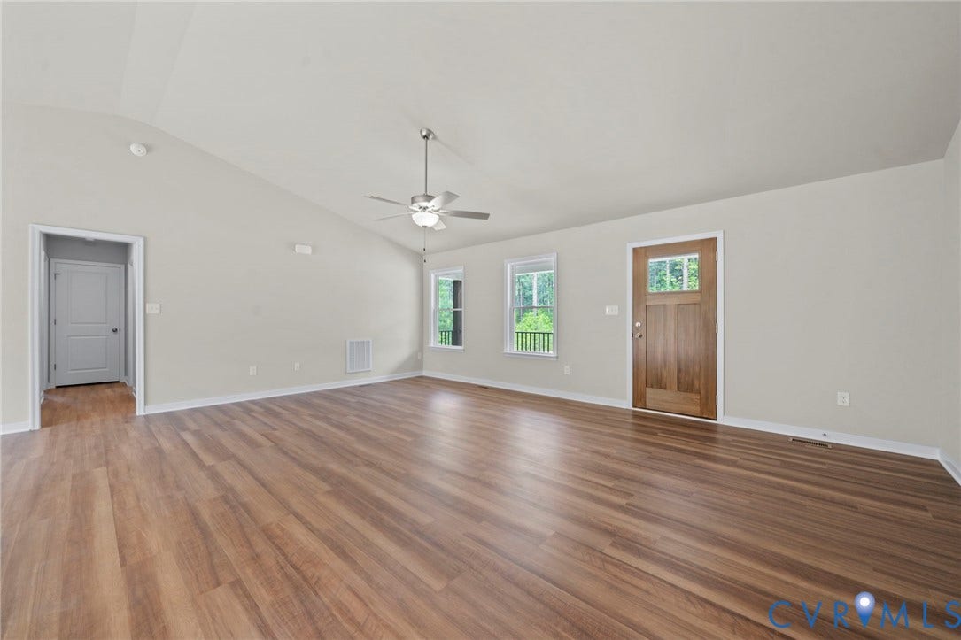 TBD Belsches Road, Bumpass, VA 23024 Open living/kitchen dining room. Vaulted ceilings.