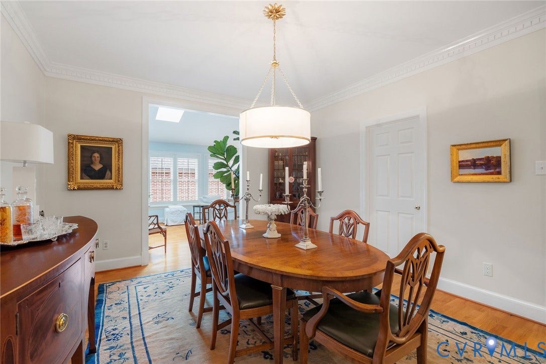 513 St Albans Way, Richmond, VA 23229 Formal dining room with view into family room
