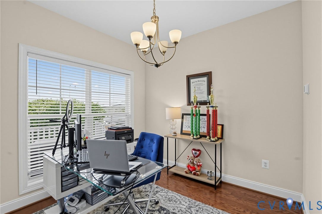 Hardwood-style flooring throughout