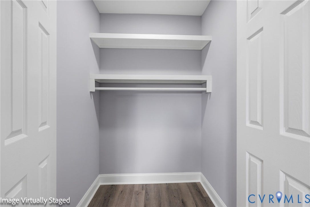 510 N Carolina Avenue, Petersburg, VA 23803 Integrated shelving and hanging rod with wood-finish flooring