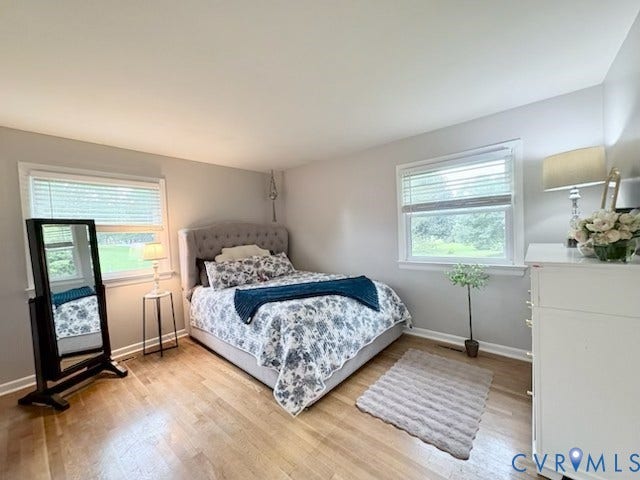 300 Gunby Drive, Henrico, VA 23229 Hardwood-finish flooring, white trim, and two windows
