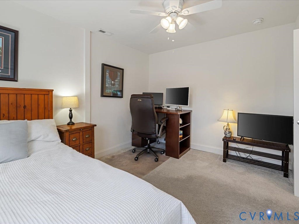2021 Venable Street, Union Hill, Richmond, VA 23223 Recessed lighting, ceiling fan, carpet flooring, and white walls