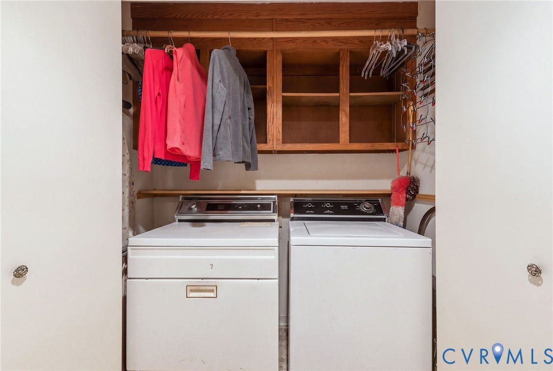 13701 Harbourwood Road, Harbourwood, Midlothian, VA 23112 Conveniently located in hallway outside bedrooms. Washer and Dryer convey.