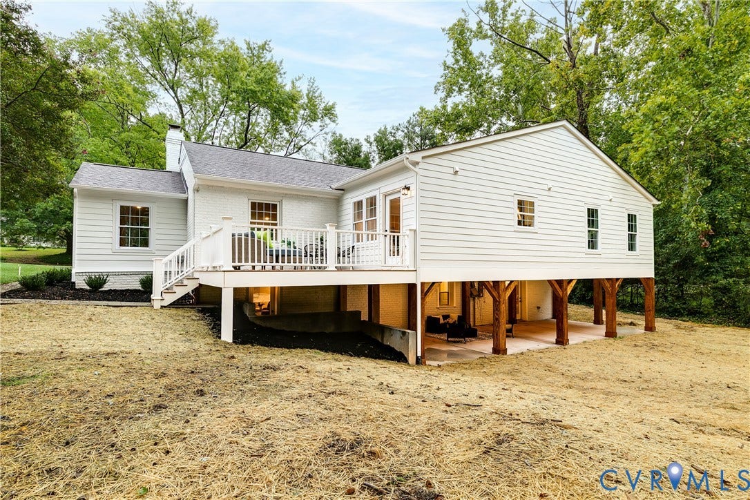 702 Westham Parkway, Westham, Henrico, VA 23229 White exterior siding and brick facade