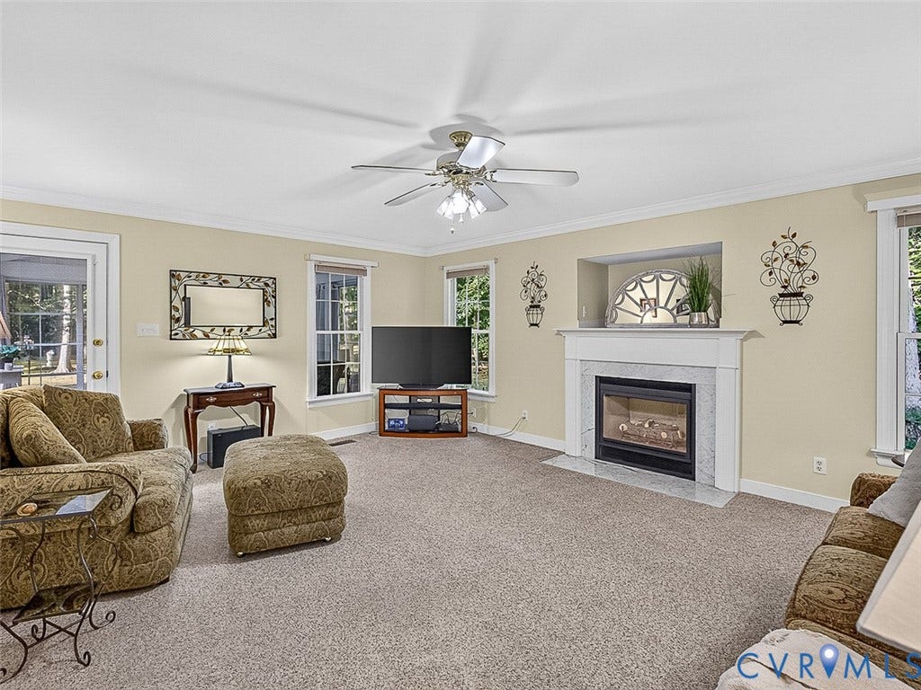 4013 Tweedsmuir Road, Moseley, VA 23120 Settle in beside the gas fireplace in the 18x16 family room