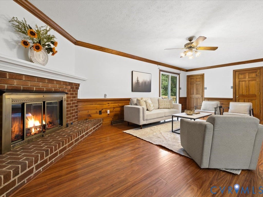 Fireplace, engineered hardwoods