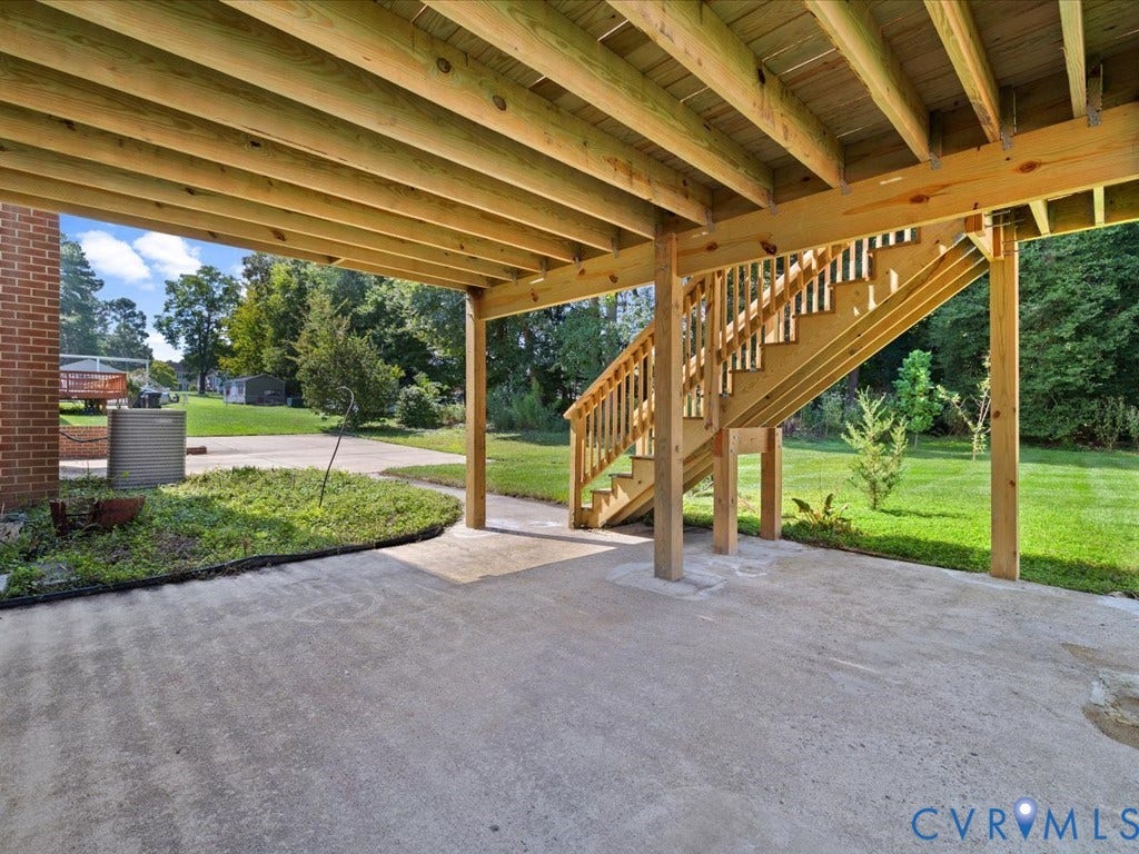 View from walk-out basement