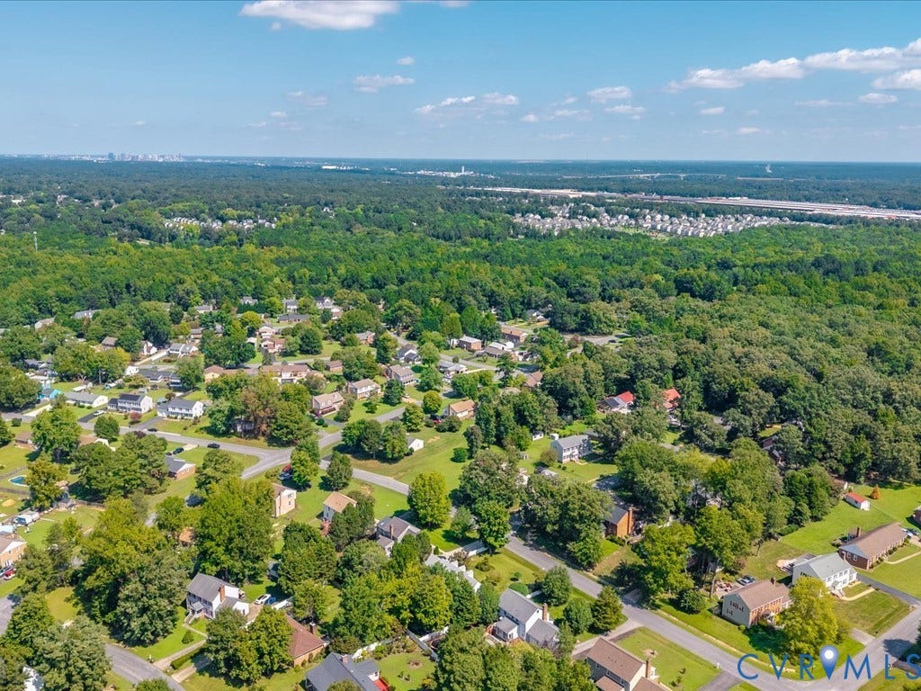 Richmond city skyline in distance