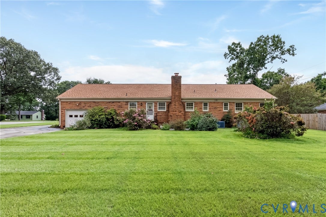 3640 Kiefer Road, Chester, VA 23831 Brick exterior with a traditional shingle roof