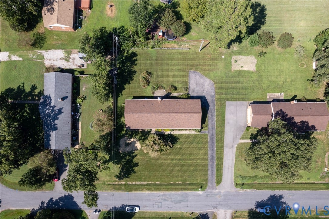 3640 Kiefer Road, Chester, VA 23831 Property featuring mature trees, substantial green space, and paved driveways