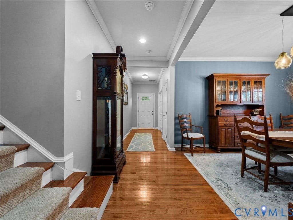 9990 Orchard Meadow Road, Mechanicsville, VA 23116 Hardwood flooring extends throughout the main level