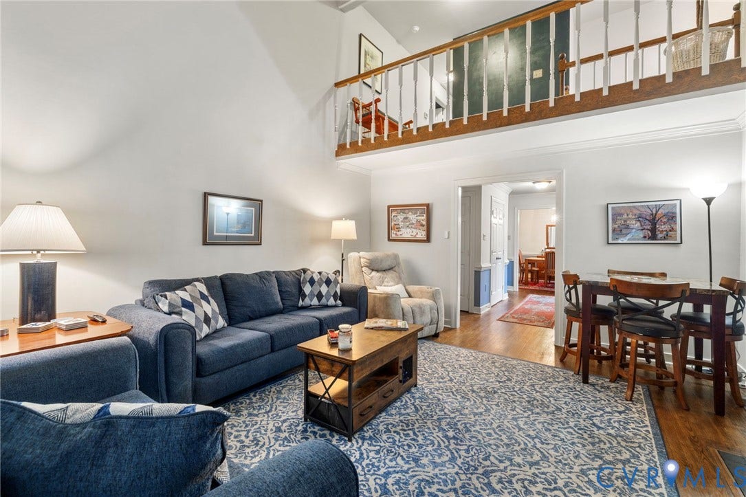 11805 Bedfordshire Square, Henrico, VA 23238 Vaulted ceiling with view of open lofted area above