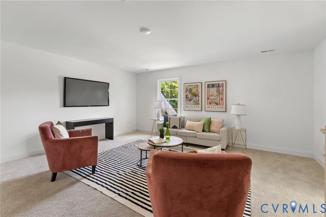 12506 Ashton Dell Road, Chester, VA 23831 Carpeted flooring, recessed lighting, and a white wall finish