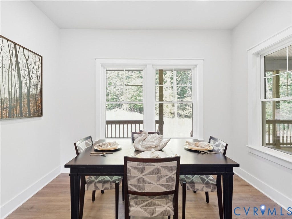 3102 Kensington Lane, Goochland, VA 23063 Light wood-finish flooring, white walls, and a large window with white trim