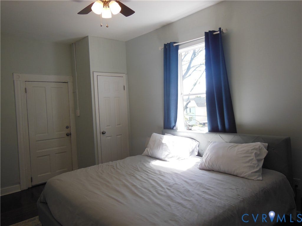 109 Yancey Street, Richmond, VA 23222 Bedroom # 5 with entrance onto 2nd Floor Balcony overlooking the Rear Yard