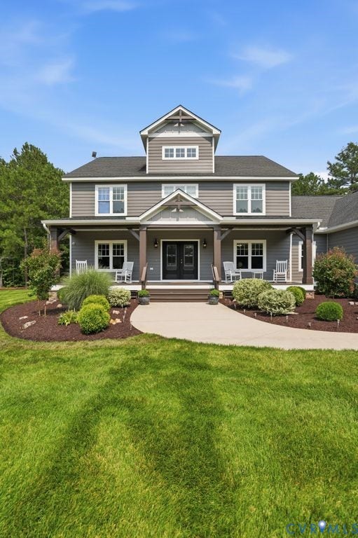 13114 Spring Road, Barr Brook Farms, Rockville, VA 23146 Two-story exterior with dormer window, covered front porch, and dual entry doors