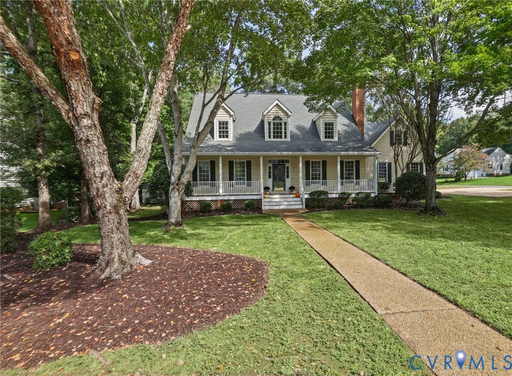 3600 Rivermist Terrace, Midlothian, VA 23113 Traditional-style residence with a covered front porch and dormer windows