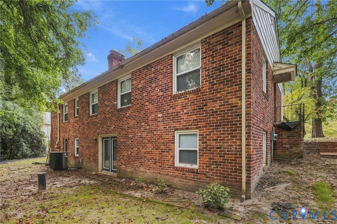 3238 E Weyburn Road, Bon Air, Richmond, VA 23235 Brick exterior with multiple windows and a sliding glass door