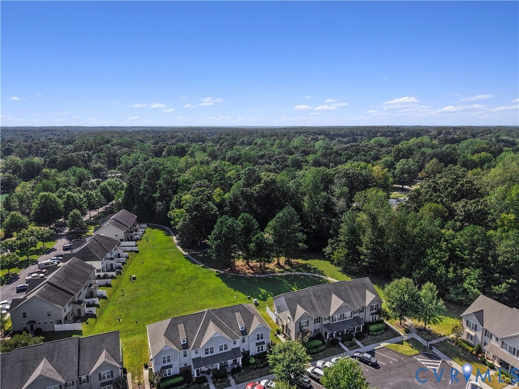 Extensive wooded surroundings with clear skies
