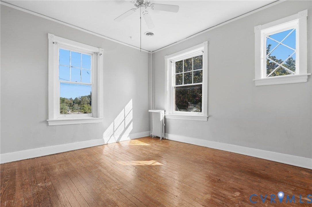 216 W Roanoke Street, Richmond, VA 23225 Wood-finish flooring with white trim