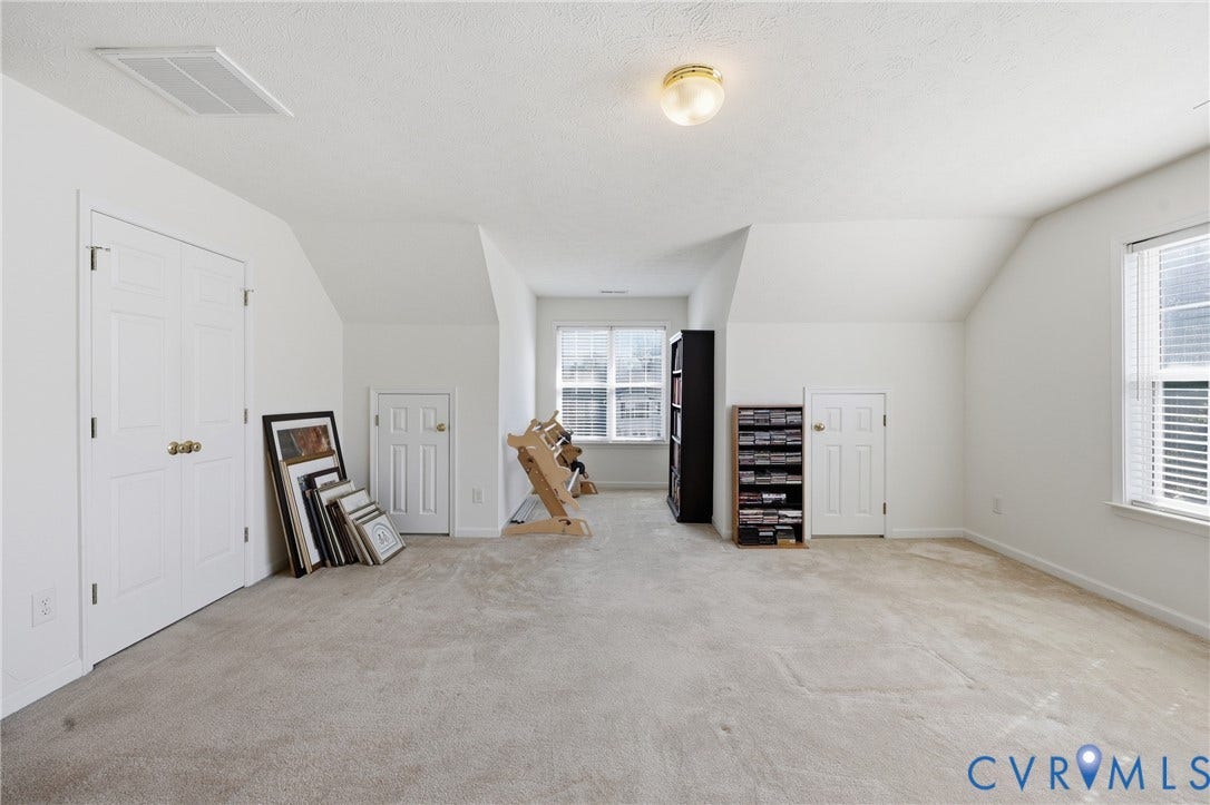 Create a media room, game space, or comfortable bedroom in this generously sized upstairs room